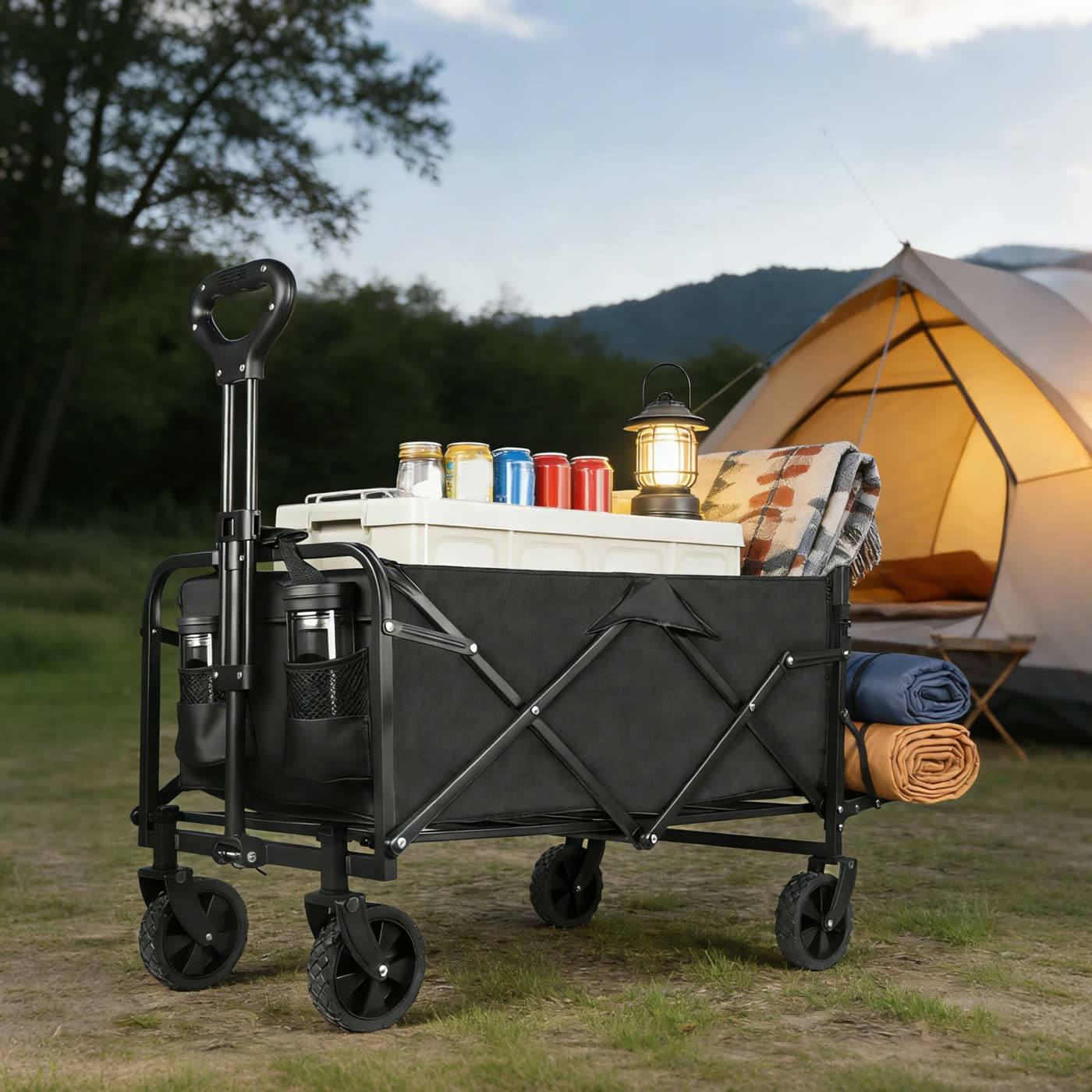 Chariot en camping