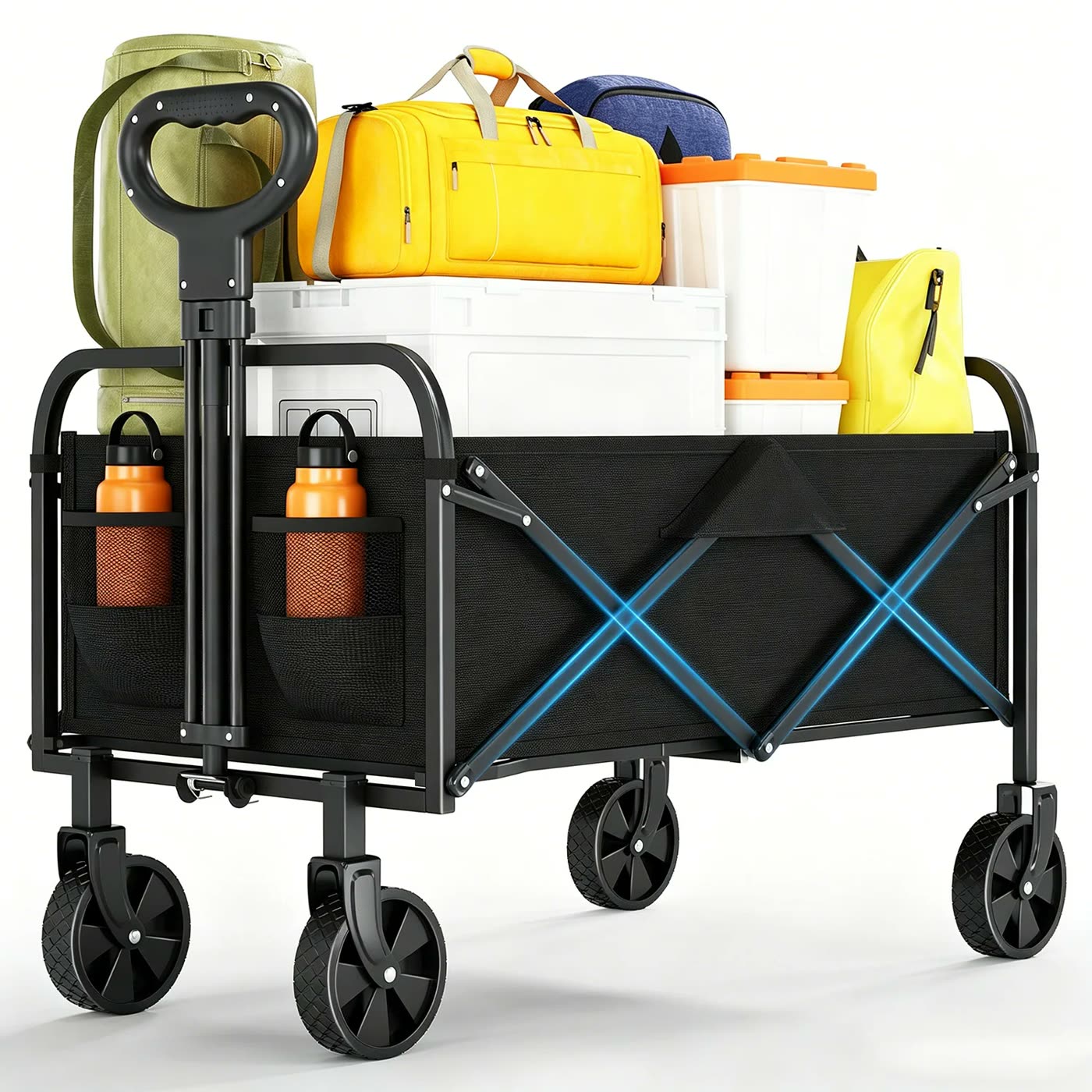 Chariot Pliable XXL — Courses, Jardin & Transport · 160 kg